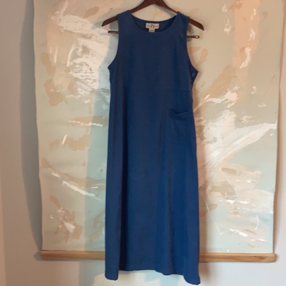 Vintage blue maxi dress with pocket